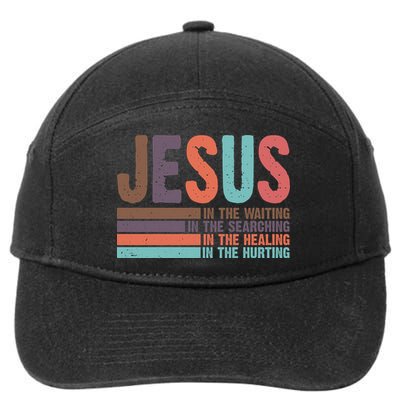 Jesus In The Waiting Quote Christian Vintage 7-Panel Snapback Hat