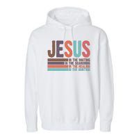 Jesus In The Waiting Quote Christian Vintage Garment-Dyed Fleece Hoodie