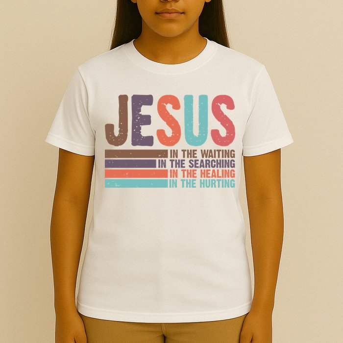 Jesus In The Waiting Quote Christian Vintage T-Shirt