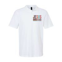 Jesus In The Waiting Quote Christian Vintage Softstyle Adult Sport Polo