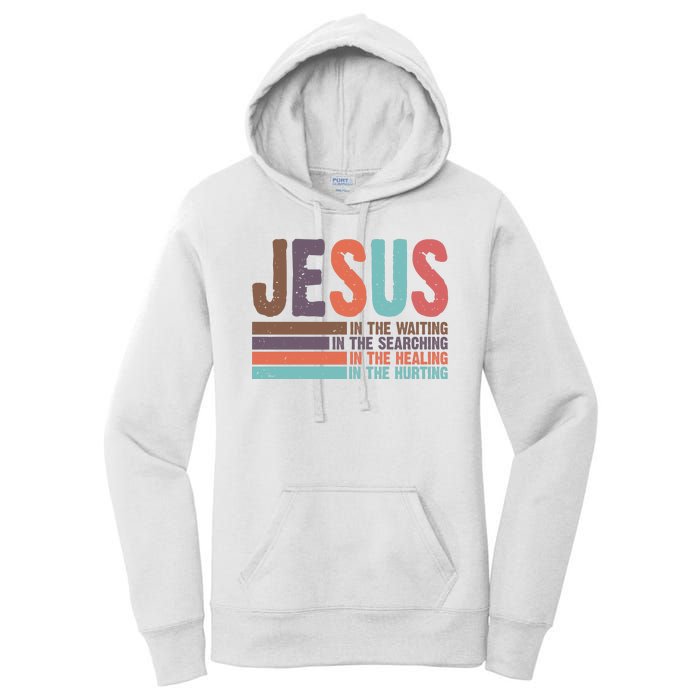 Jesus In The Waiting Quote Christian Vintage Women's Pullover Hoodie