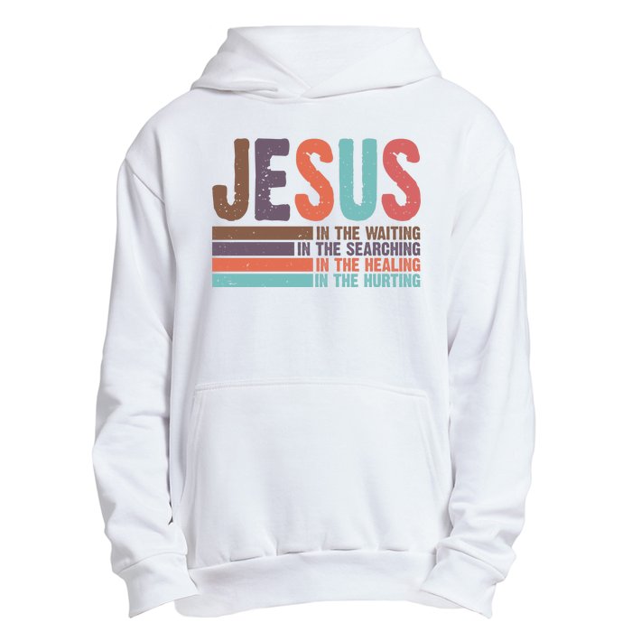 Jesus In The Waiting Quote Christian Vintage Urban Pullover Hoodie