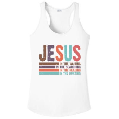 Jesus In The Waiting Quote Christian Vintage Ladies PosiCharge Competitor Racerback Tank