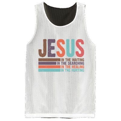 Jesus In The Waiting Quote Christian Vintage Mesh Reversible Basketball Jersey Tank