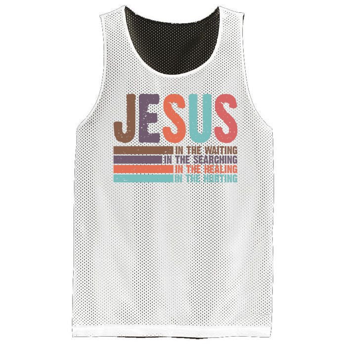 Jesus In The Waiting Quote Christian Vintage Mesh Reversible Basketball Jersey Tank