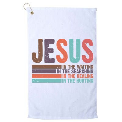 Jesus In The Waiting Quote Christian Vintage Golf Towel