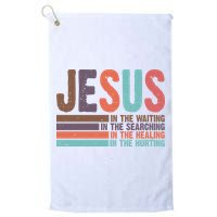 Jesus In The Waiting Quote Christian Vintage Golf Towel