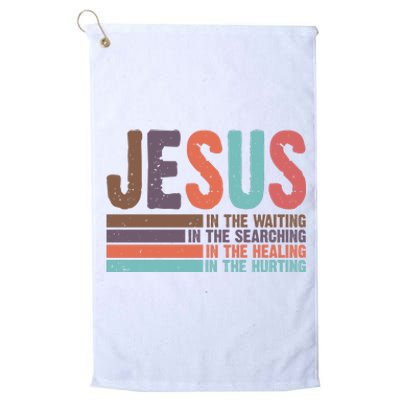 Jesus In The Waiting Quote Christian Vintage Platinum Collection Golf Towel