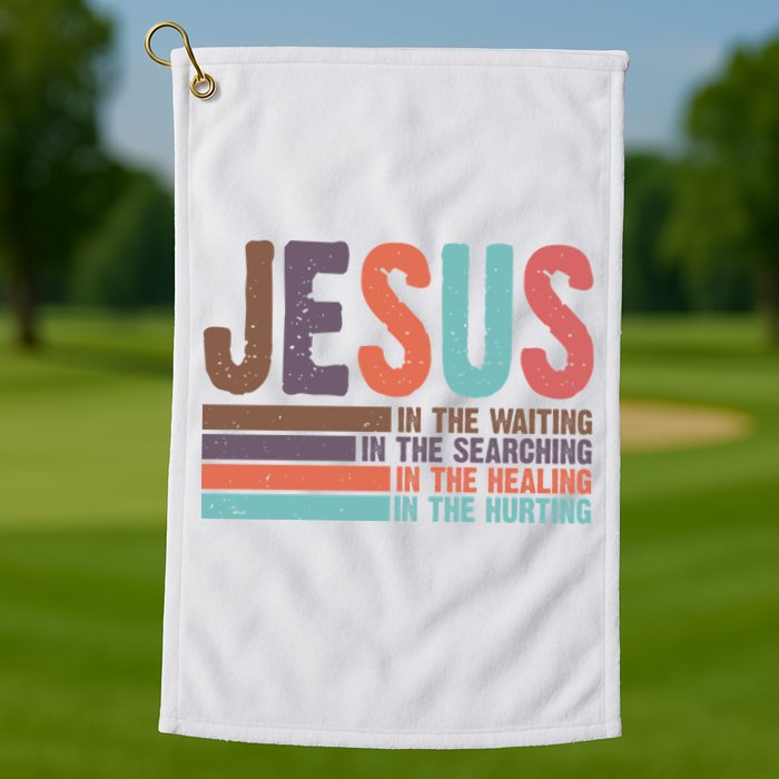 Jesus In The Waiting Quote Christian Vintage Golf Towel