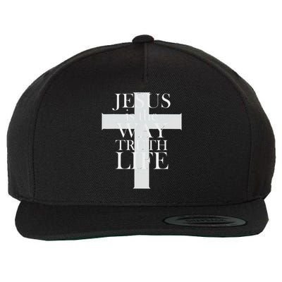 Jesus Is The Way Truth Life Wool Snapback Cap