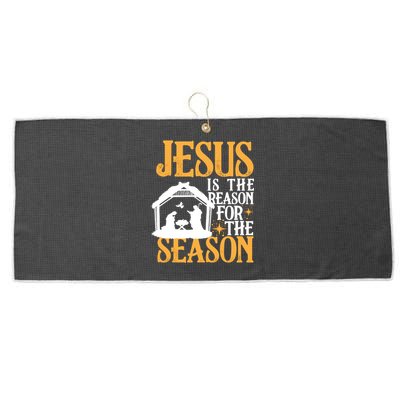 Jesus Is The Reason For The Season Christian Christmas Meaningful Gift Large Microfiber Waffle Golf Towel