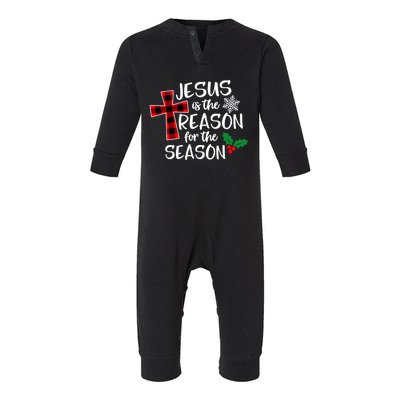 Jesus Is The Reason For The Season Christian Christmas Meaningful Gift Infant Fleece One Piece