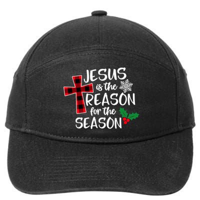 Jesus Is The Reason For The Season Christian Christmas Meaningful Gift 7-Panel Snapback Hat