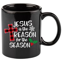 Jesus Is The Reason For The Season Christian Christmas Meaningful Gift 11oz C Handle Ceramic Mug