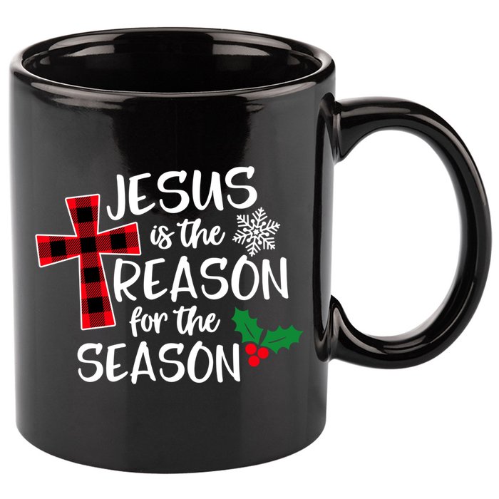 Jesus Is The Reason For The Season Christian Christmas Meaningful Gift 11oz C Handle Ceramic Mug