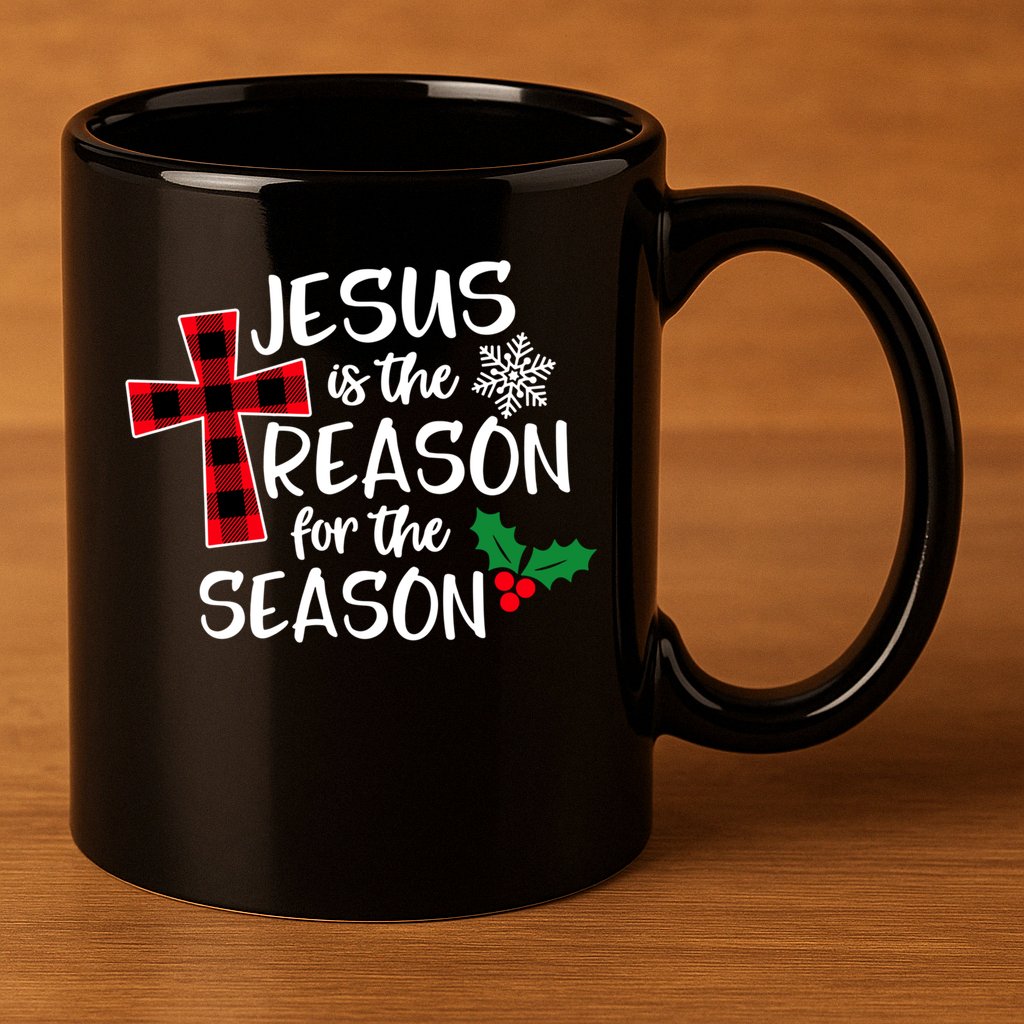 Jesus Is The Reason For The Season Christian Christmas Meaningful Gift 11oz C Handle Ceramic Mug