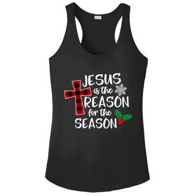 Jesus Is The Reason For The Season Christian Christmas Meaningful Gift Ladies PosiCharge Competitor Racerback Tank