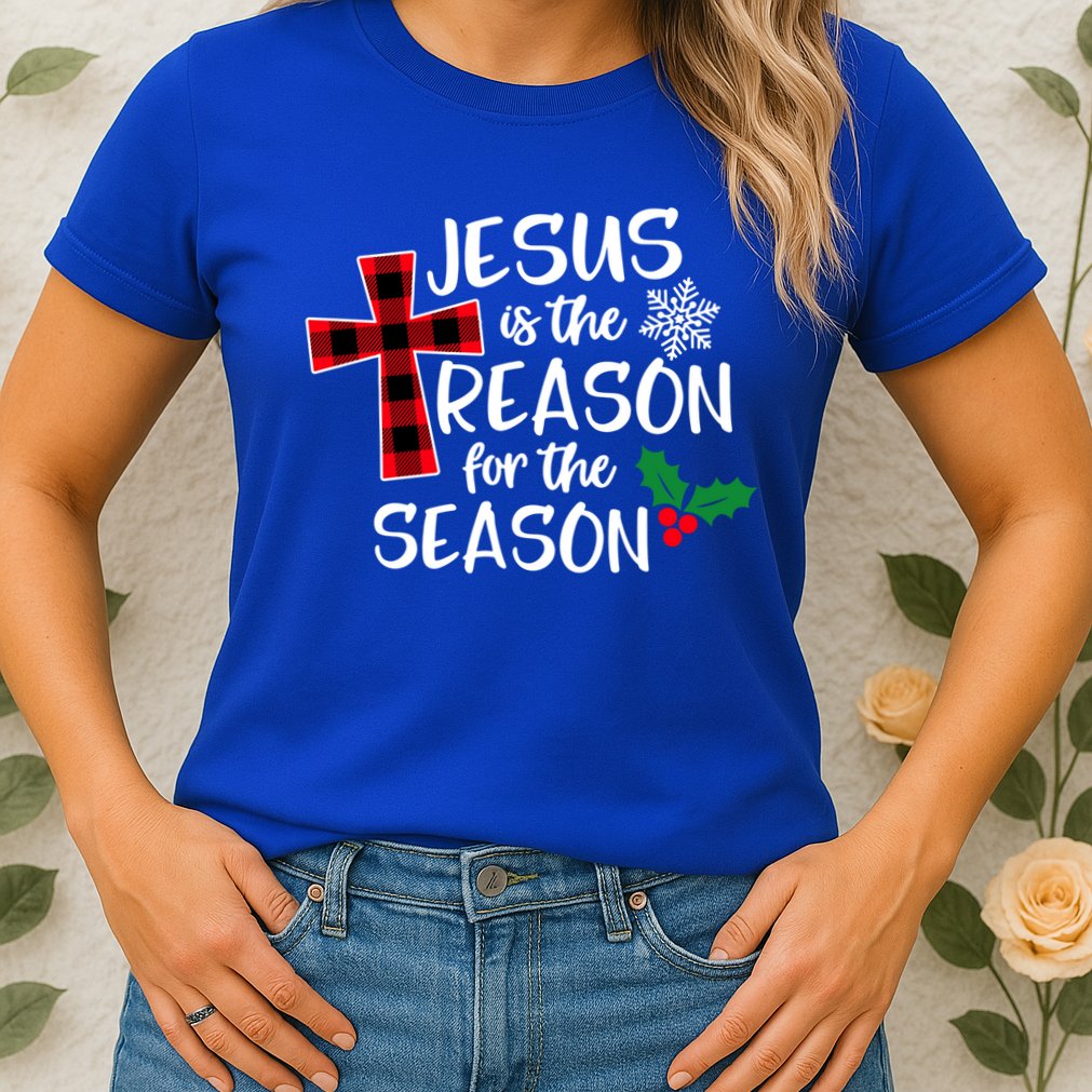 Jesus Is The Reason For The Season Christian Christmas Meaningful Gift Womens T-Shirt