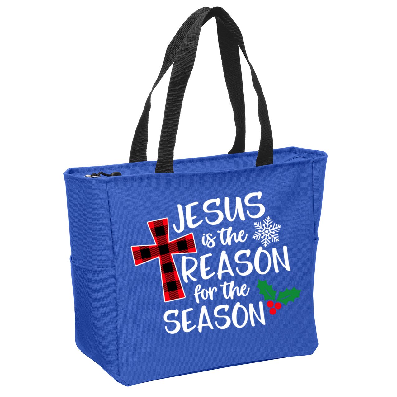 Jesus Is The Reason For The Season Christian Christmas Meaningful Gift Zip Tote Bag