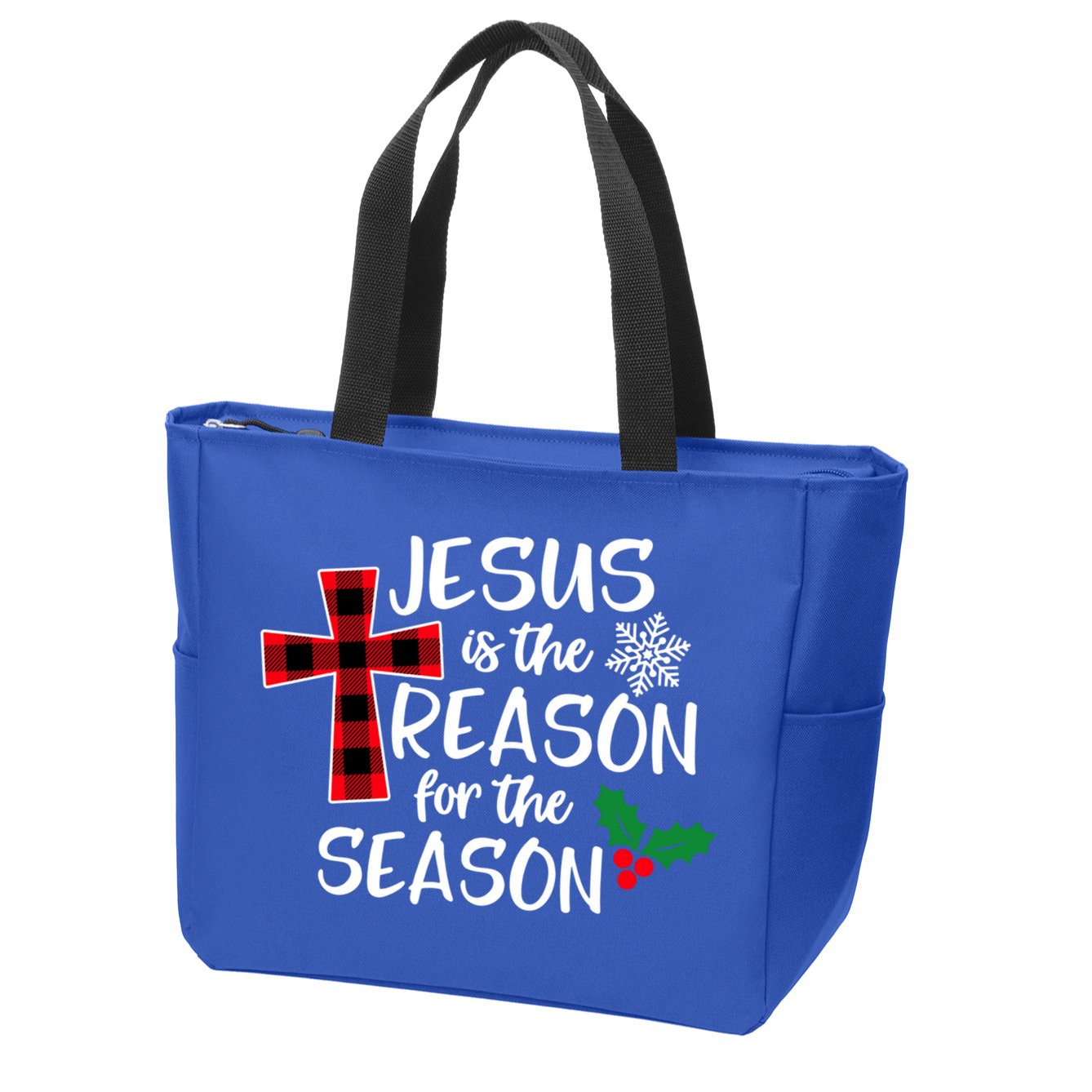 Jesus Is The Reason For The Season Christian Christmas Meaningful Gift Zip Tote Bag