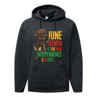 Juneteenth Is The Real Independence Day 1865 Freedom Pride Performance Fleece Hoodie