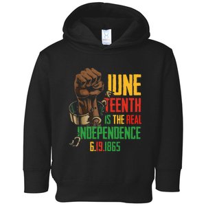 Juneteenth Is The Real Independence Day 1865 Freedom Pride Toddler Hoodie