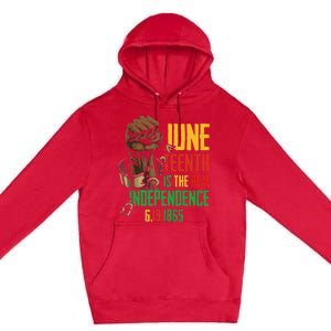 Juneteenth Is The Real Independence Day 1865 Freedom Pride Premium Pullover Hoodie