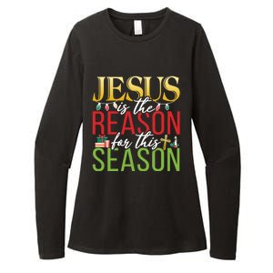 Jesus Is The Reason For This Season Xmas Christmas Gift Womens CVC Long Sleeve Shirt