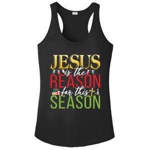 Jesus Is The Reason For This Season Xmas Christmas Gift Ladies PosiCharge Competitor Racerback Tank