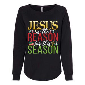 Jesus Is The Reason For This Season Xmas Christmas Gift Womens California Wash Sweatshirt