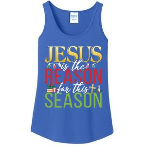 Jesus Is The Reason For This Season Xmas Christmas Gift Ladies Essential Tank