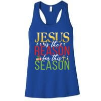 Jesus Is The Reason For This Season Xmas Christmas Gift Women's Racerback Tank