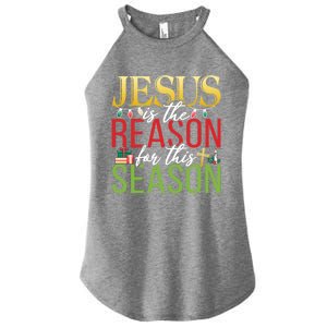 Jesus Is The Reason For This Season Xmas Christmas Gift Women's Perfect Tri Rocker Tank