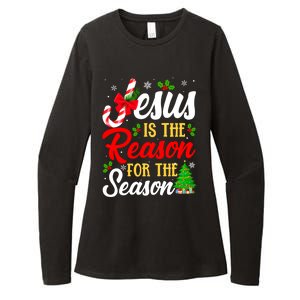 Jesus Is The Reason For The Season Christian Christmas Xmas Gift Womens CVC Long Sleeve Shirt