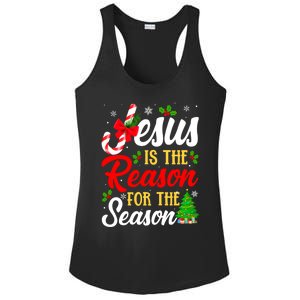 Jesus Is The Reason For The Season Christian Christmas Xmas Gift Ladies PosiCharge Competitor Racerback Tank