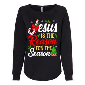 Jesus Is The Reason For The Season Christian Christmas Xmas Gift Womens California Wash Sweatshirt