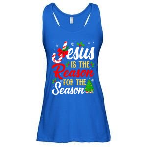 Jesus Is The Reason For The Season Christian Christmas Xmas Gift Ladies Essential Flowy Tank