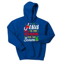 Jesus Is The Reason For The Season Christian Christmas Xmas Gift Kids Hoodie