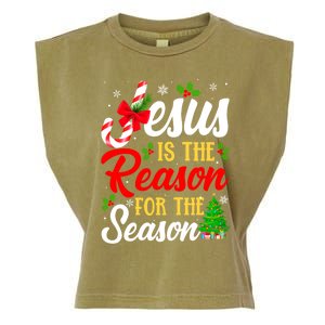 Jesus Is The Reason For The Season Christian Christmas Xmas Gift Garment-Dyed Women's Muscle Tee