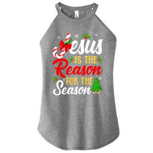 Jesus Is The Reason For The Season Christian Christmas Xmas Gift Women's Perfect Tri Rocker Tank