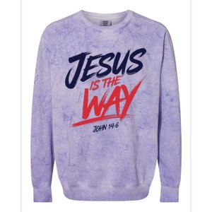 Jesus Is The Way John 146 Urban Style Colorblast Crewneck Sweatshirt