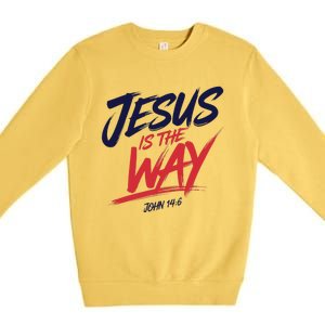 Jesus Is The Way John 146 Urban Style Premium Crewneck Sweatshirt