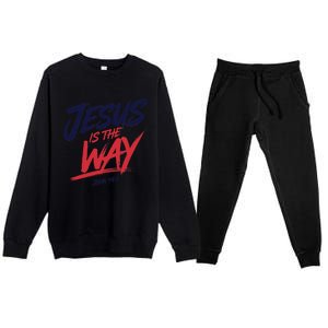 Jesus Is The Way John 146 Urban Style Premium Crewneck Sweatsuit Set