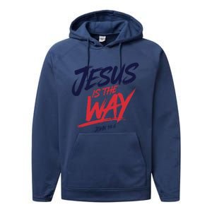 Jesus Is The Way John 146 Urban Style Performance Fleece Hoodie