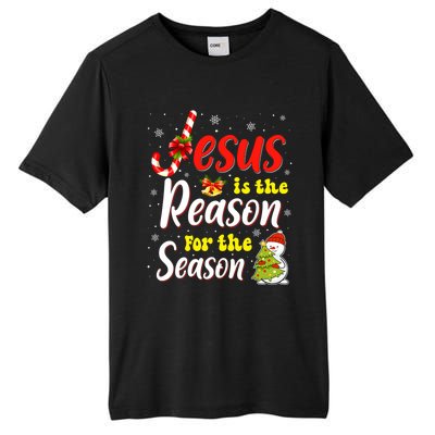 Jesus Is The Reason For The Season Christian Christmas Xmas Gift Tall Fusion ChromaSoft Performance T-Shirt