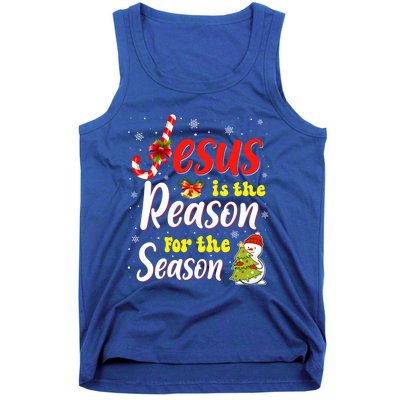 Jesus Is The Reason For The Season Christian Christmas Xmas Gift Tank Top