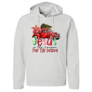 Jesus Is The Reason For The Season Funny Christmas Performance Fleece Hoodie