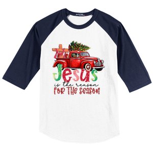 Jesus Is The Reason For The Season Funny Christmas Baseball Sleeve Shirt