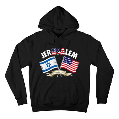 jerusalem israel usa american flag Hoodie