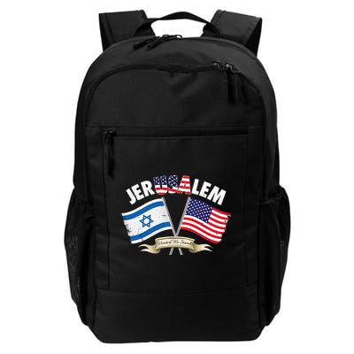 jerusalem israel usa american flag Backpack
